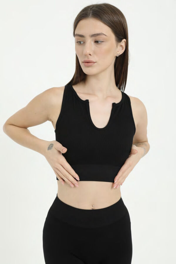 AÇIK YAKA CROP TOP - 1