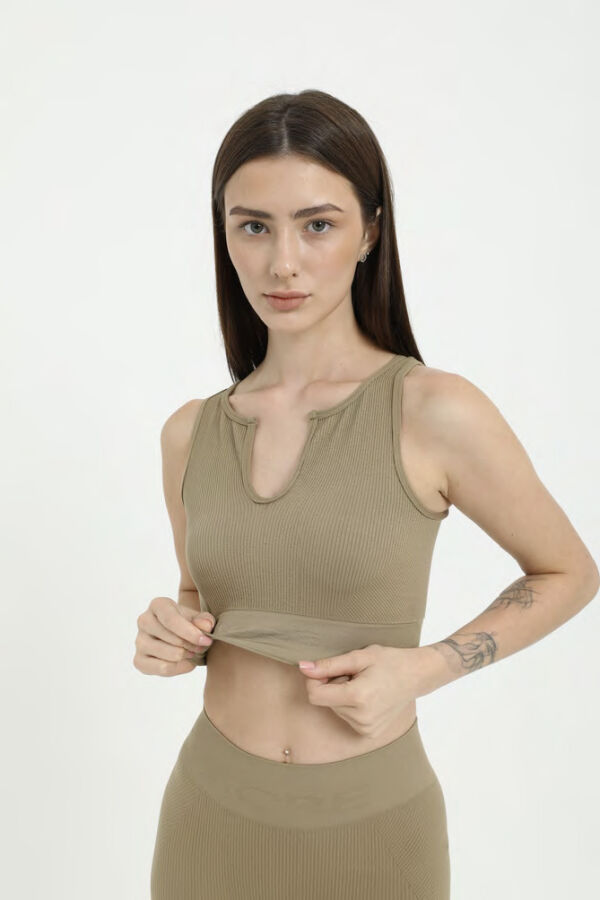 AÇIK YAKA CROP TOP - 3