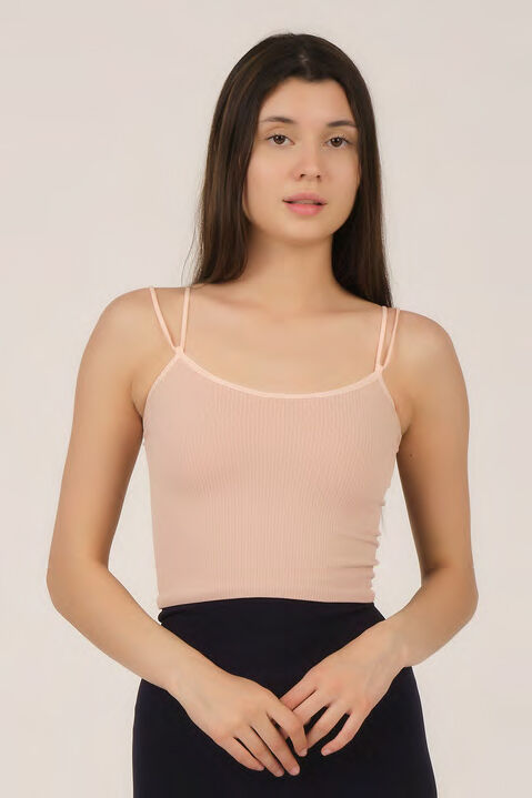 ÇİFT İP ASKILI CROP TOP - 1