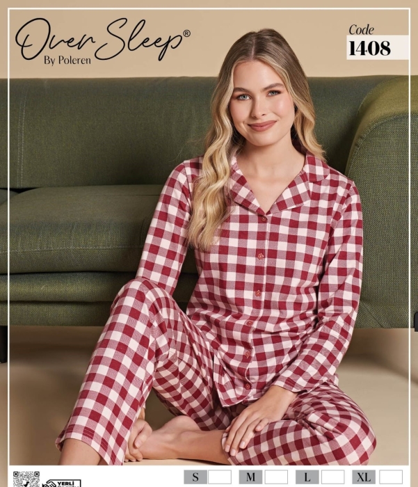 OVER SLEEP 1408 BAYAN Ö.DÜĞ.PİJAMA TAKIM - 